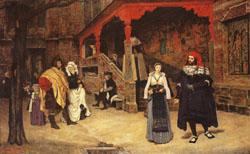 James Tissot Meeting of Faust and Marguerite oil painting picture